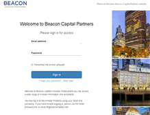 Tablet Screenshot of investors.beaconcapital.com